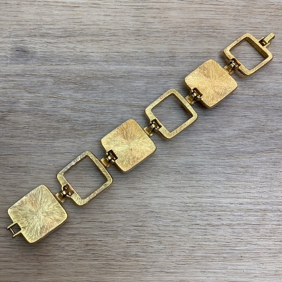 Vintage Monet Square Link Bracelet - Picture 4 of 7